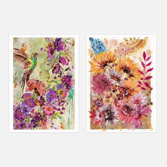 Abstract Bird of the Florals - The Set I