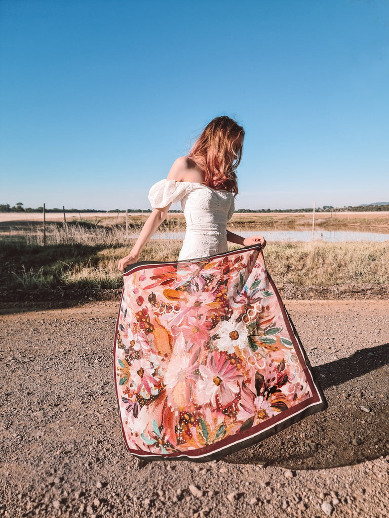 Amongst the Florals Silk Scarf - Uncommon Florals
