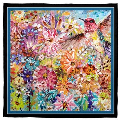 Bird of the Floral Blooms Silk Scarf - Uncommon Florals