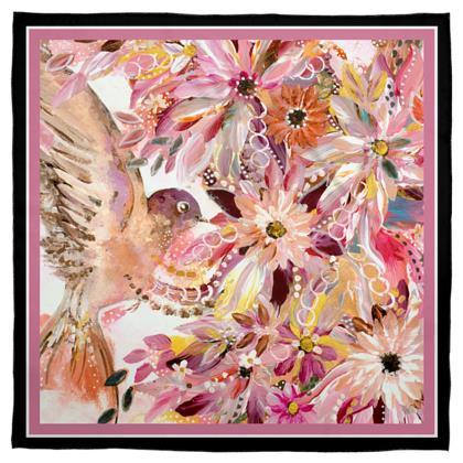 Partridge in a Floral Tree Silk Scarf - Uncommon Florals