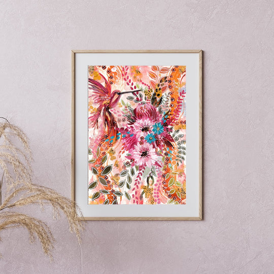 She's a Pretty Floral Bird