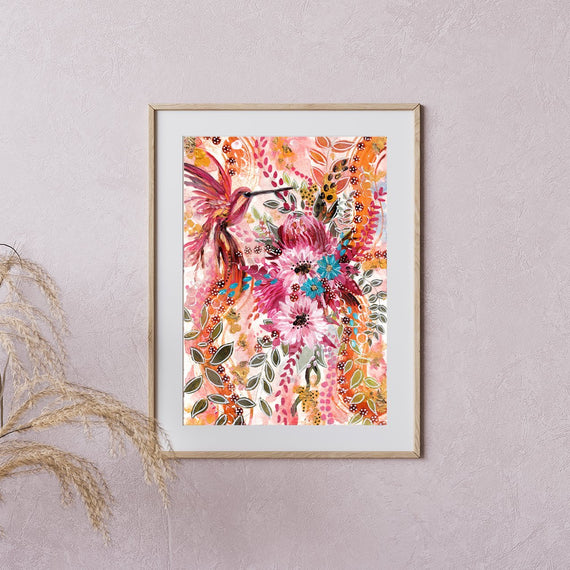She's a Pretty Floral Bird
