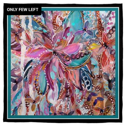 The Baby Floral Blues Silk Scarf - Uncommon Florals