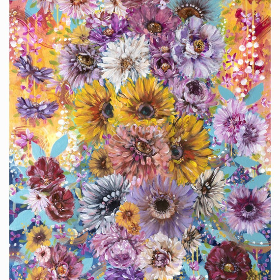 The Effloresce of Florals I Framed Canvas Print