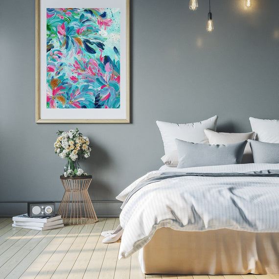 The Graceful Blue Florals I