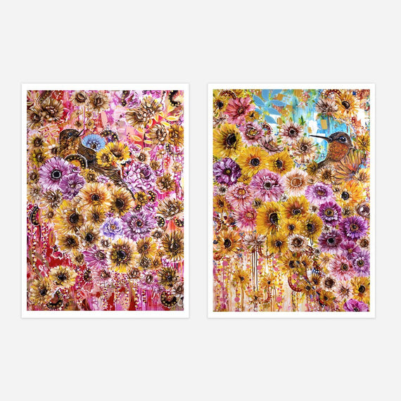 The Small Effloresce of Floral Birds - The Set I